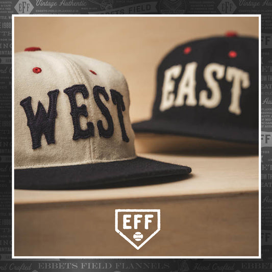 HALL OF FAME PARTNERS WITH EBBETS FIELD FLANNELS FOR EAST-WEST CLASSIC APPAREL