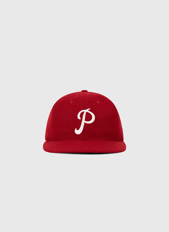 The Ebbets Field Philadelphia Phillies 1964 MLB Authentic Wool Ballcap, featuring a red design with a white
