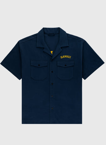 Hawaii Islanders (PCL) Cotton Linen Grounds Crew Short Sleeve Workshirt