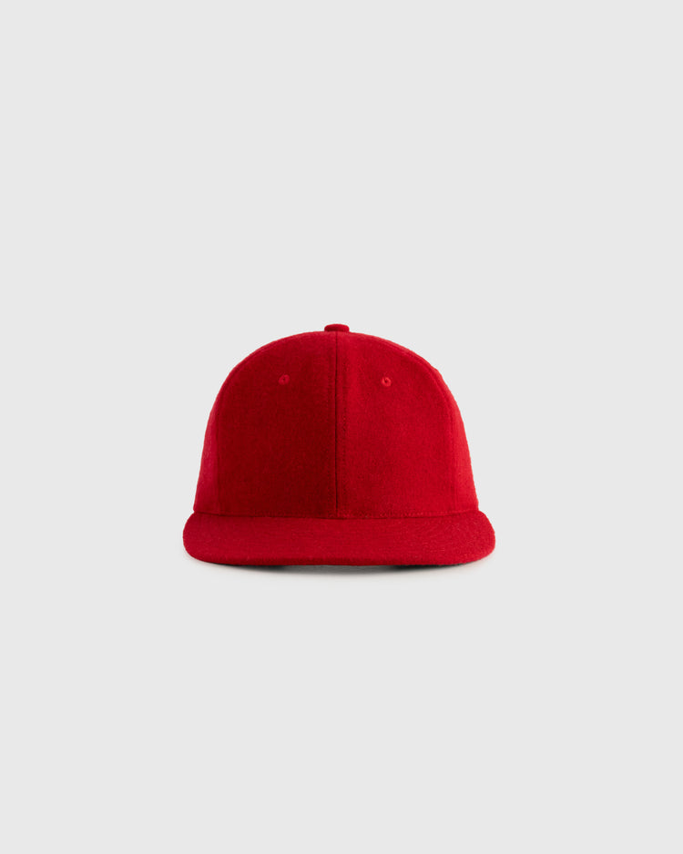 The EFF Red Wool Ballcap is displayed facing forward against a light gray background.