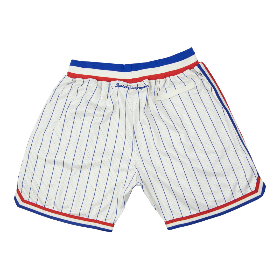 Santurce Cangrejeros Vintage Inspired NL Replica Pinstripe Mesh Shorts
