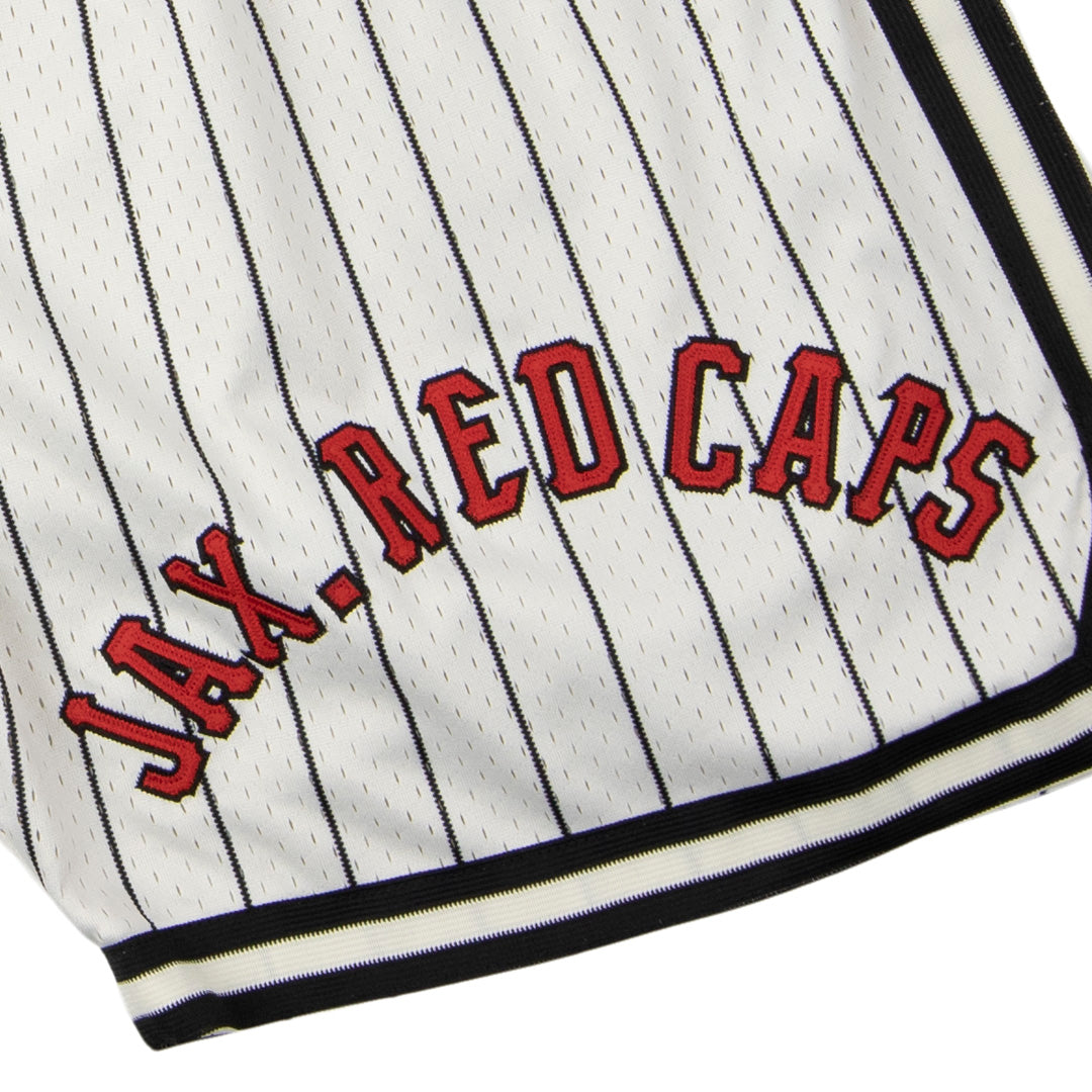 Jax Red Caps Vintage Inspired NL Replica Pinstripe Mesh Shorts