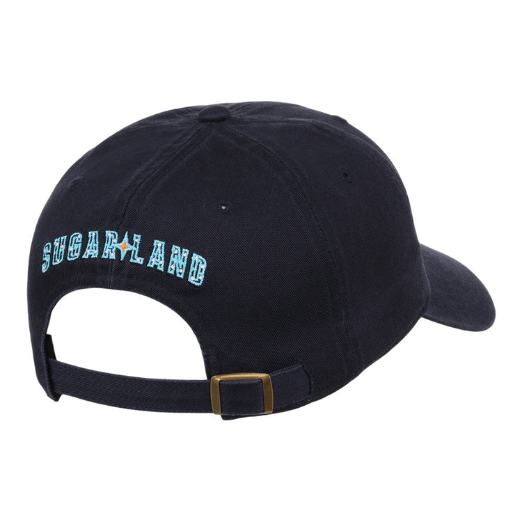 The Ebbets Field Sugarland Space Cowboys MiLB Dad Ballcap is a black cap shown from the back, with 