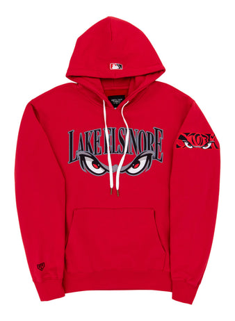 The Lake Elsinore Storm MiLB Cotton Hooded Sweatshirt by Ebbets Field features 
