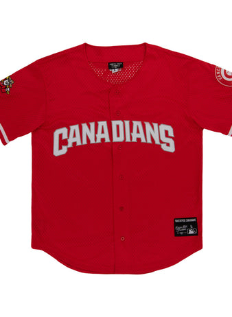 The Ebbets Field Vancouver Canadians MiLB Button Down Jersey features 