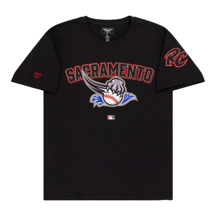 The Ebbets Field Sacramento River Cats MiLB Fashion Cotton Short Sleeve Tee features 