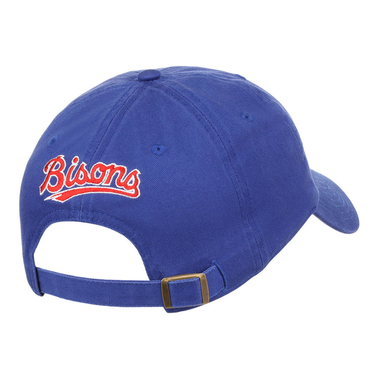 The Ebbets Field Buffalo Bisons MiLB Dad Ballcap is a blue cap with 