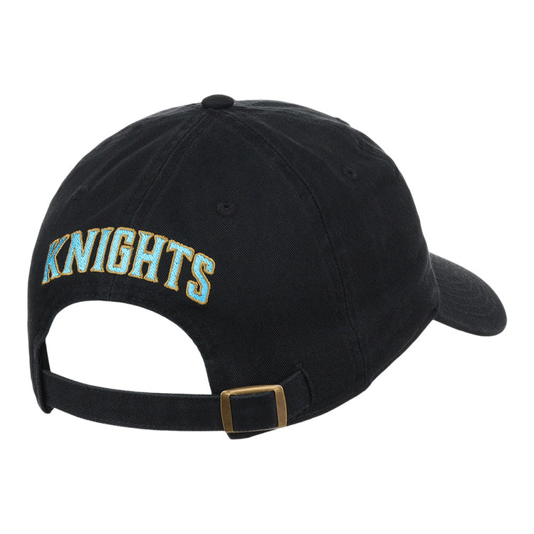 The Charlotte Knights MiLB Dad Ballcap by Ebbets Field is a black cap with 