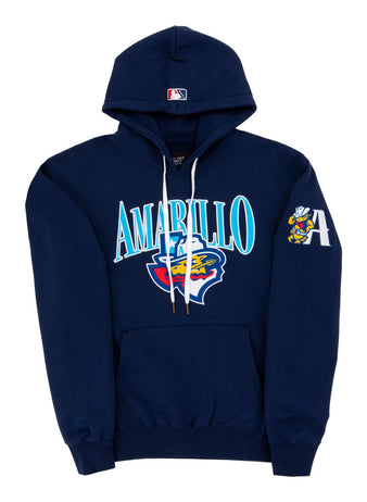 The Ebbets Field Amarillo Sod Poodles MiLB Cotton Hooded Sweatshirt features 