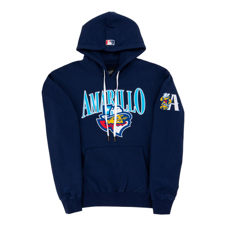 The Ebbets Field Amarillo Sod Poodles MiLB Cotton Hooded Sweatshirt features 