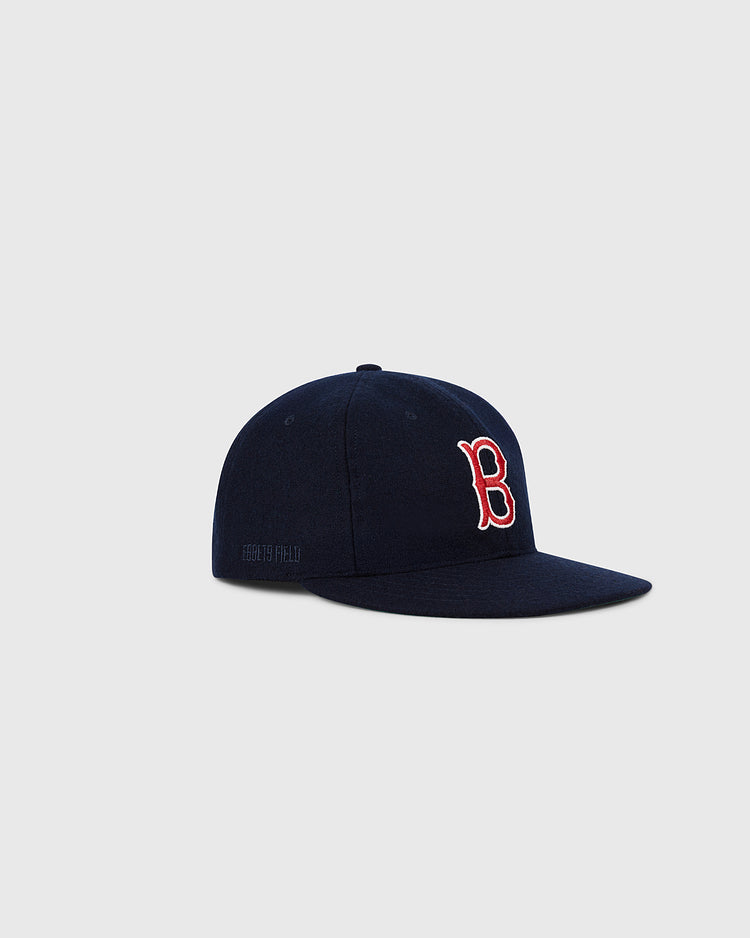The Ebbets Field Boston Red Sox 1955 MLB Authentic Wool Ballcap, in navy with a red and white 