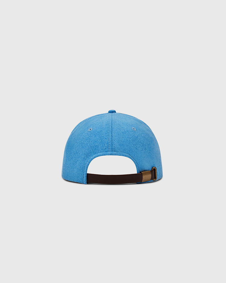 The EFF Chicago Cats 1976 Authentic Wool Ballcap is shown from the back, with a dark adjustable strap and brown accent, inspired by vintage Chicago Cats soccer style, against a plain light gray background.