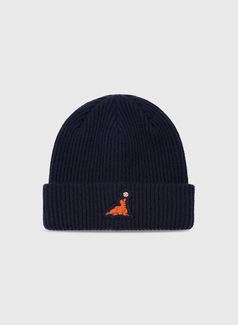 The Ebbets Field San Francisco Seals Patch Logo Ribbed Beanie features a navy ribbed knit, folded brim, and classic front patch—channeling vintage Pacific Coast League style.