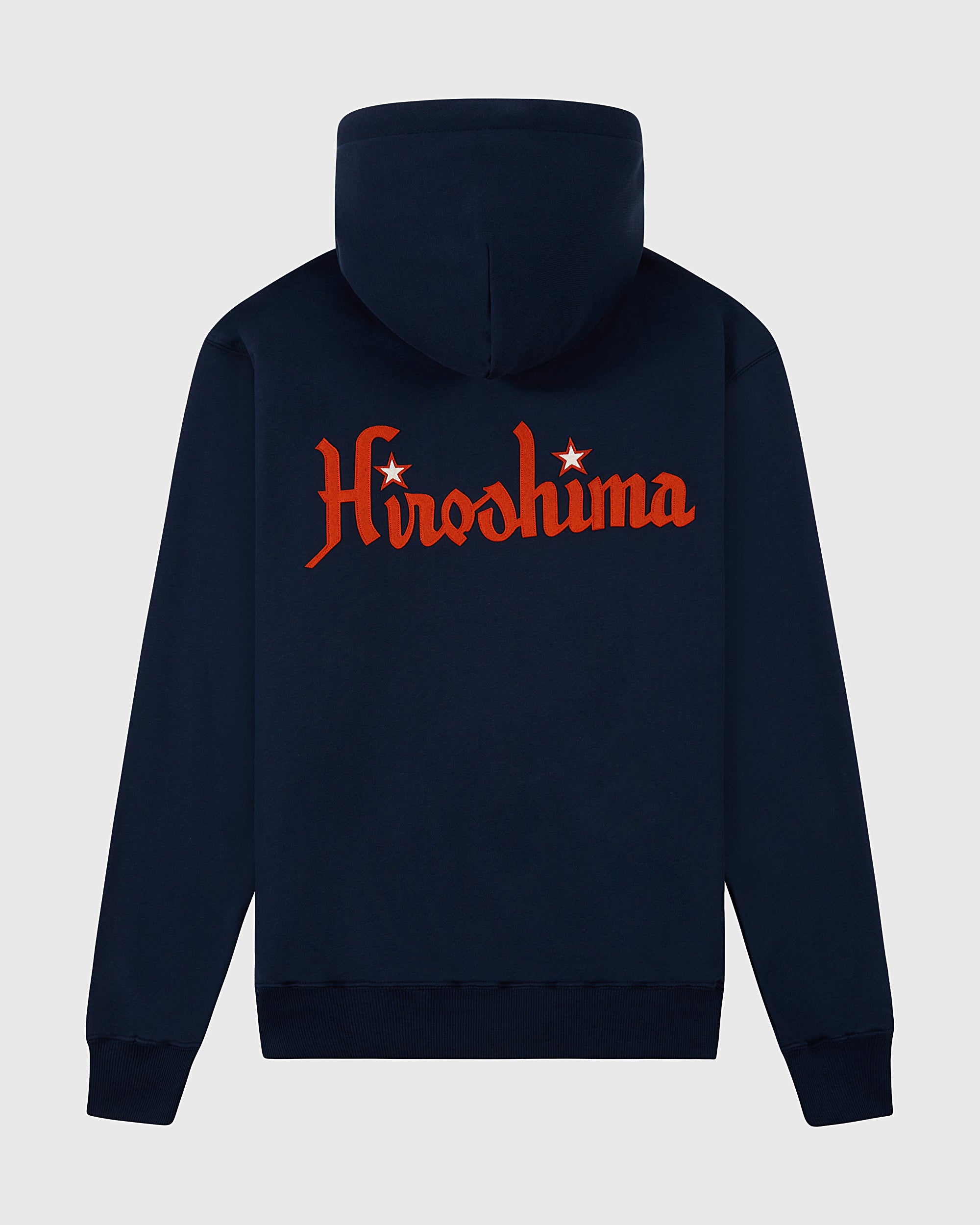  ネイビー/レッド フルジップフーディ Hiroshima Carp Heavyweight Cotton Terry Full-Zip Hoodie – Ebbets Field