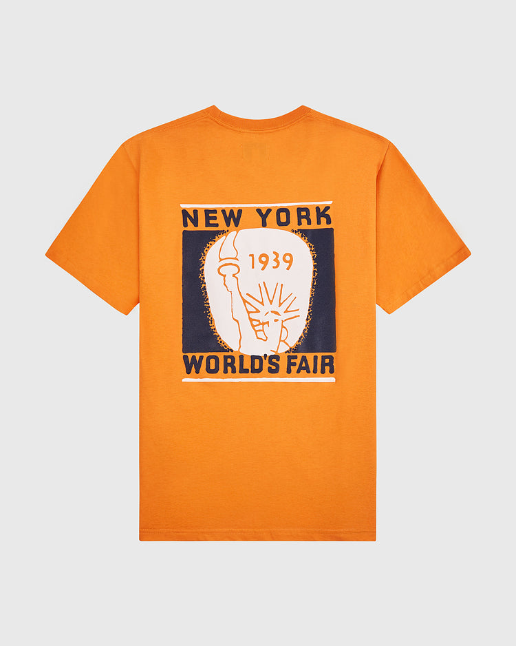 The Ebbets Field New York 1939 World’s Fair Short Sleeve Graphic Tee features a back graphic with 