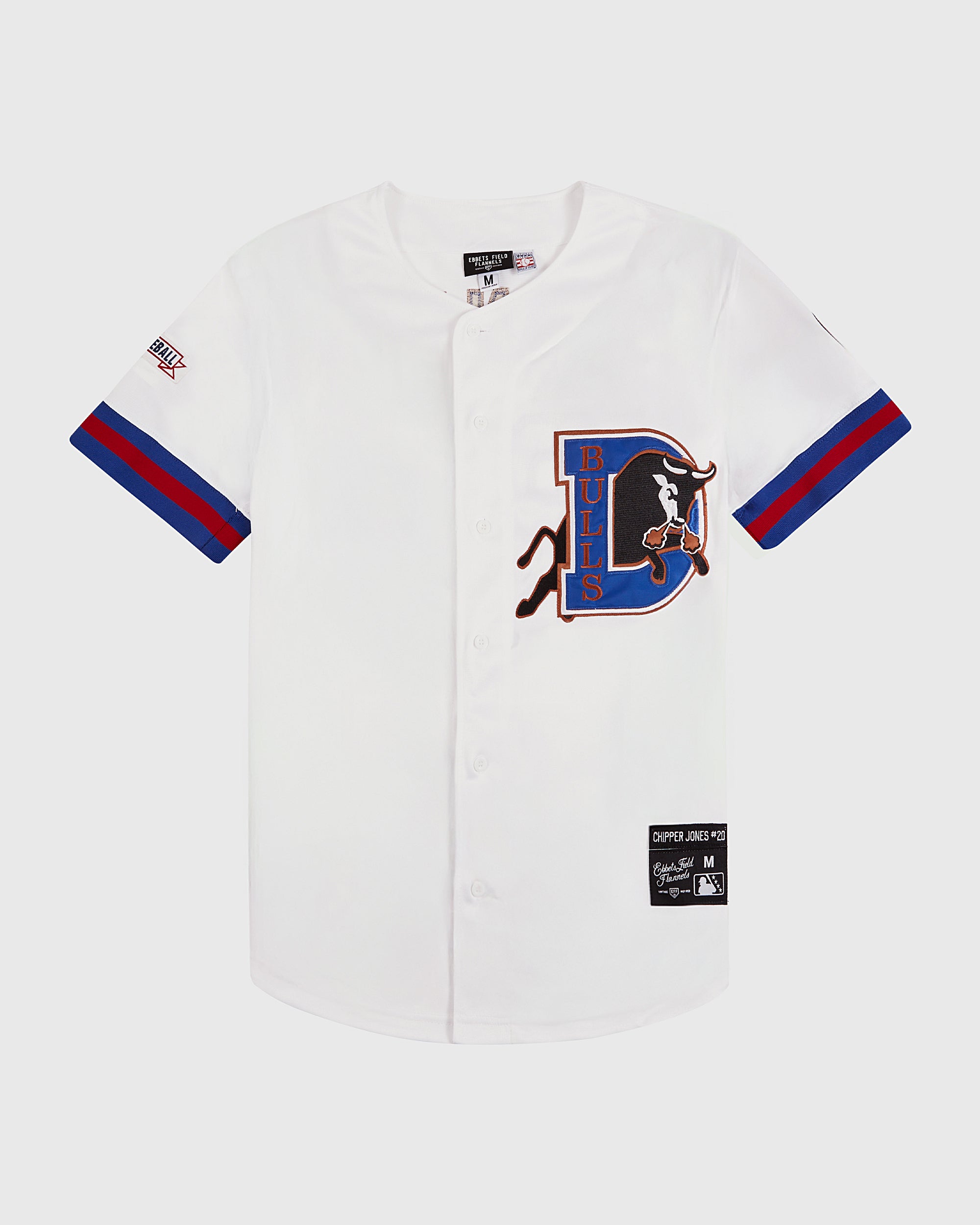 BULLSアメフトシャツ Chipper Jones Durham Bulls Button Up Jersey – Ebbets Field