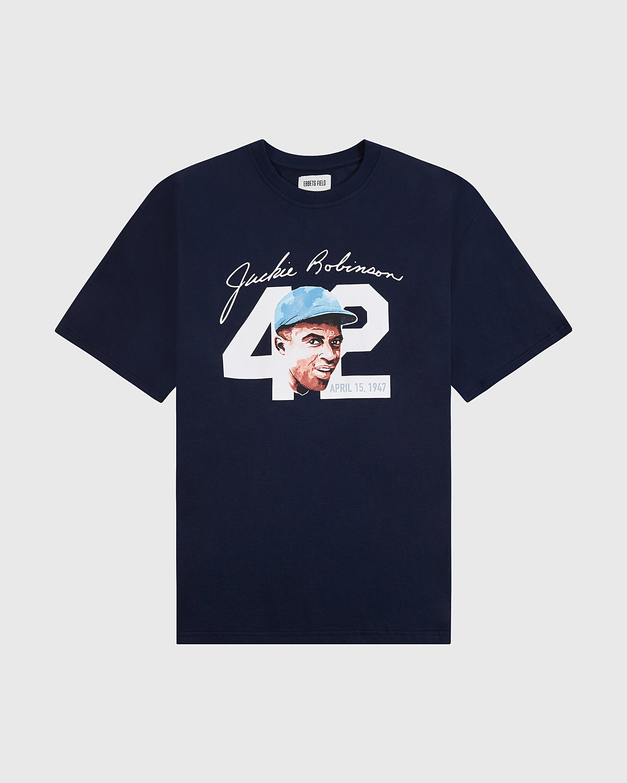 Jackie Robinson Watercolor Portrait Short Sleeve Graphic Tee