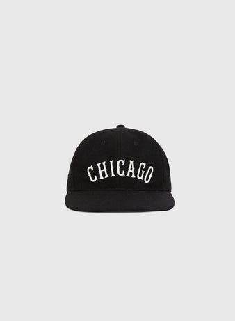 The Ebbets Field Chicago City Series Wool Ballcap features bold white 