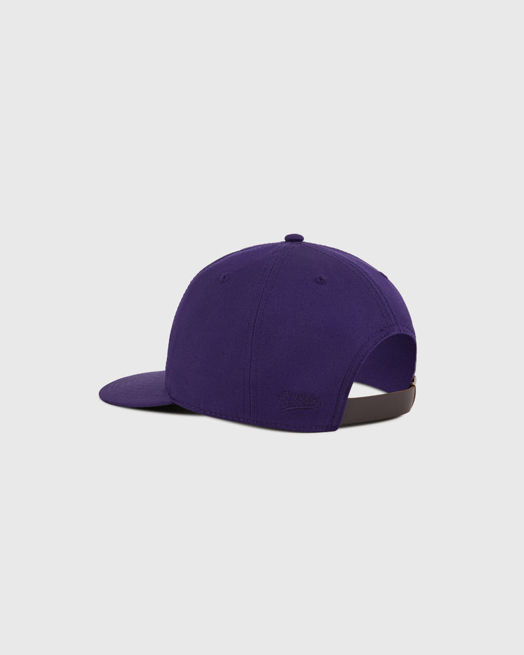 The Ebbets Field Miami Gatos Cotton Twill Ballcap, shown from the back with an adjustable strap and visible stitching, pays tribute to NASL history—set against a plain light background.