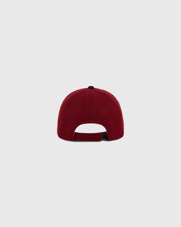 The Ebbets Field San Francisco Seals 1940 Wool Ballcap in youth size is shown from the back, featuring a fabric strap with an adjustable closure against a plain light gray background.