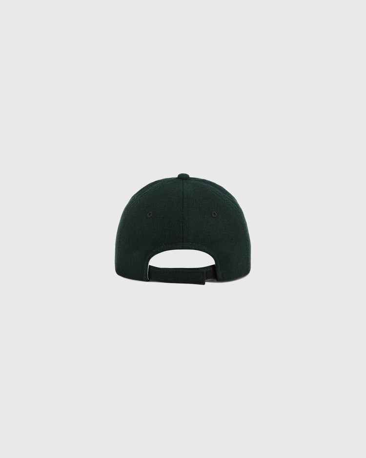 The BK Eagles 1935 Authentic Ballcap by Ebbets Field is shown from the back in dark green, featuring an adjustable strap and a small top button, set against a plain light gray background.