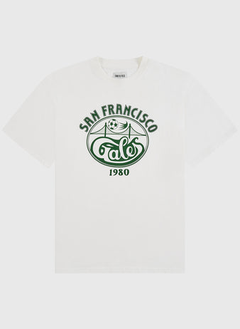 The Ebbets Field San Francisco Golden Gate Gales Short Sleeve Graphic T-Shirt features a green graphic logo with 