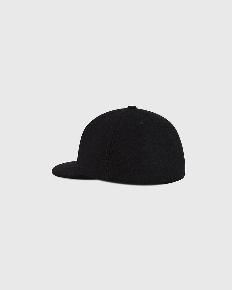 The Almendares Alacranes 1948 Authentic Wool Ballcap by Ebbets Field is displayed against a light gray background, viewed from the back and slightly to the side.