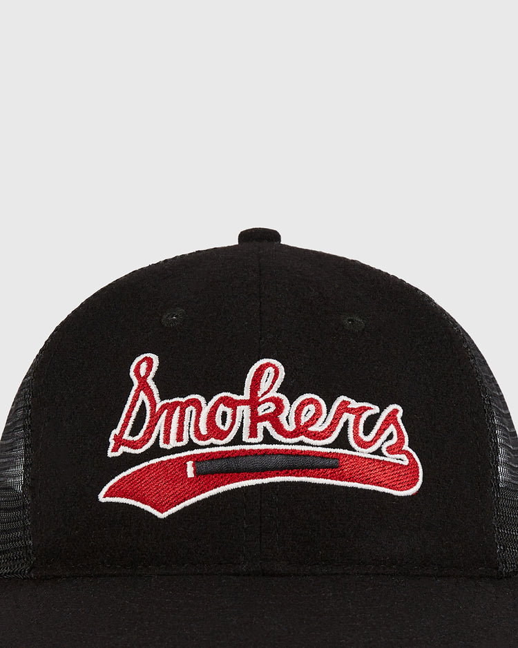 An Ebbets Field Tampa Bay Smokers Mesh Trucker Ballcap featuring 