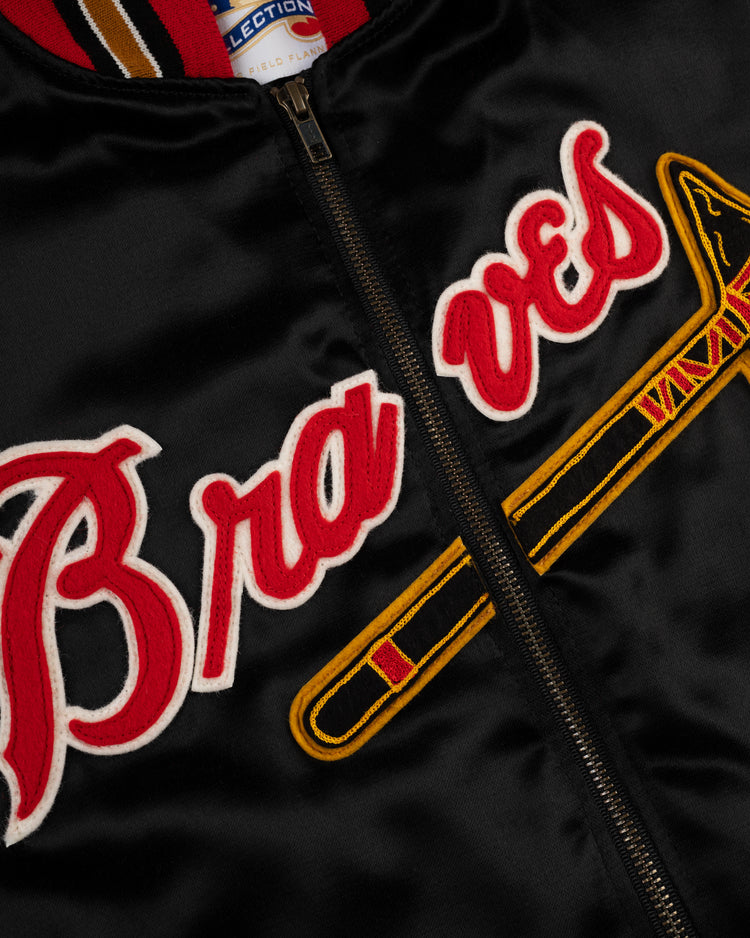 Milwaukee Braves 1957 Authentic All Satin Varsity Jacket