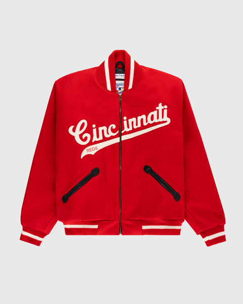 期間限定値下げgim context Baseball Knit Blouson Cincinnati Reds 1969 Authentic All Wool Varsity Jacket – Ebbets Field
