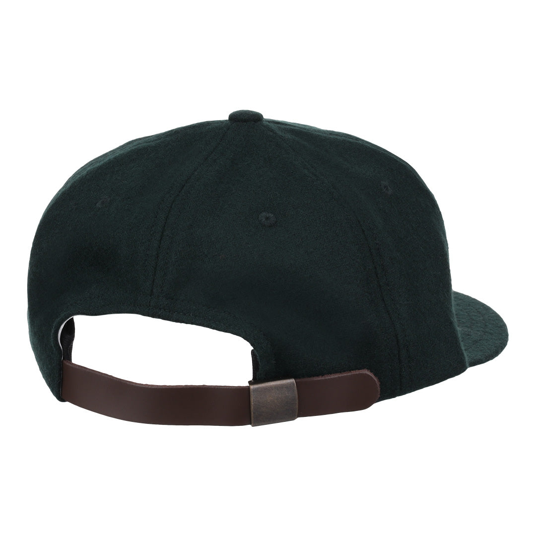 Dark Green Wool Vintage Ballcap