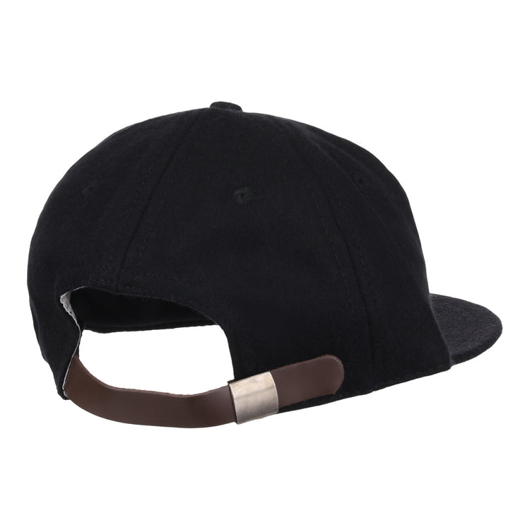 The EFF Jackson Generals 1953 Vintage Ballcap is black, viewed from the back with a brown adjustable strap and silver buckle. The cap is plain with no visible logos or designs.