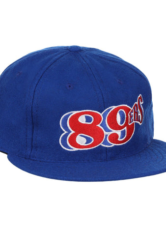 The EFF Oklahoma City 89ers 1994 Vintage Ballcap features a royal blue design with 89ers embroidered in bold red and white on the front—an authentic reproduction of a classic cap.