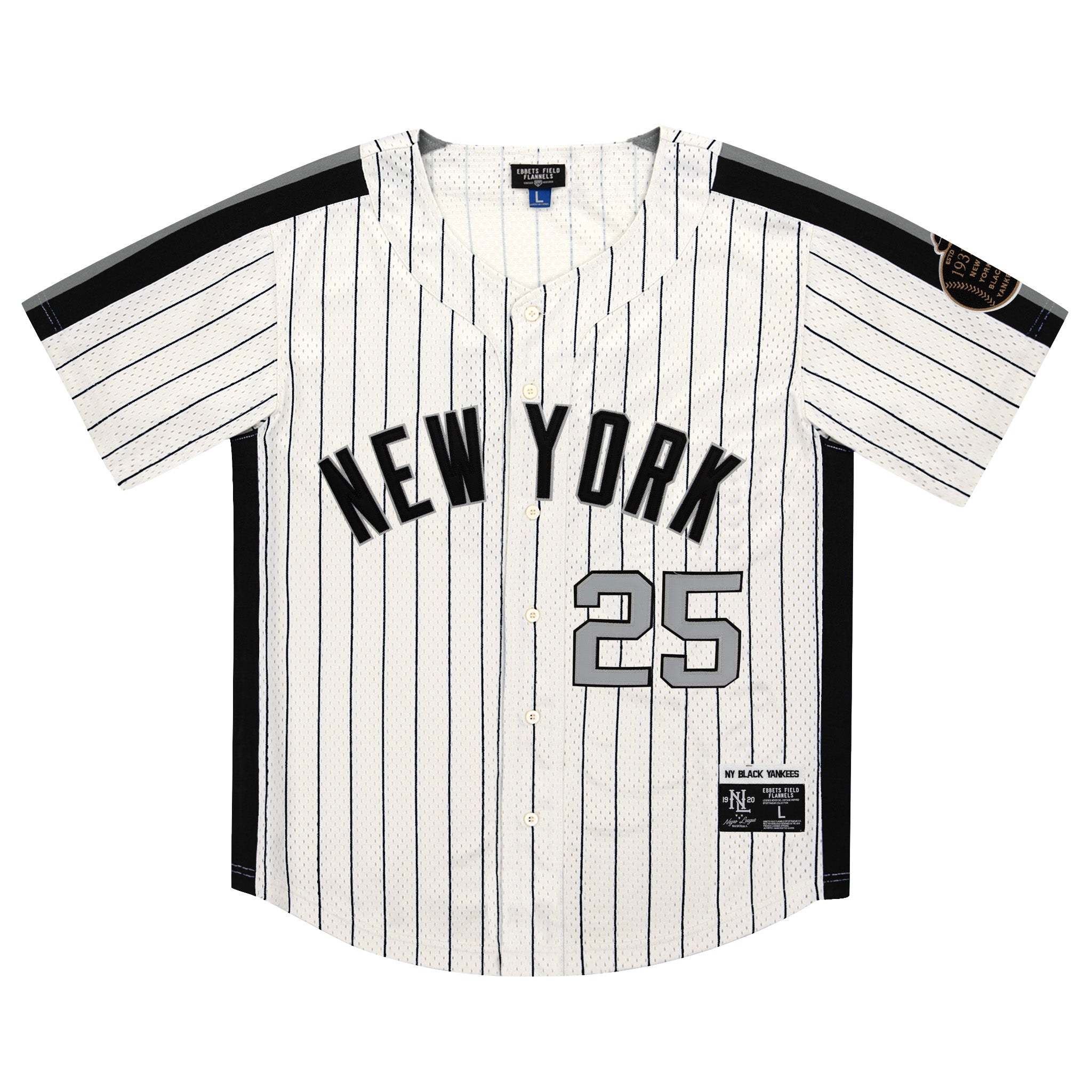 New York Black Yankees EFF NLB Pinstripe Button Down Jersey