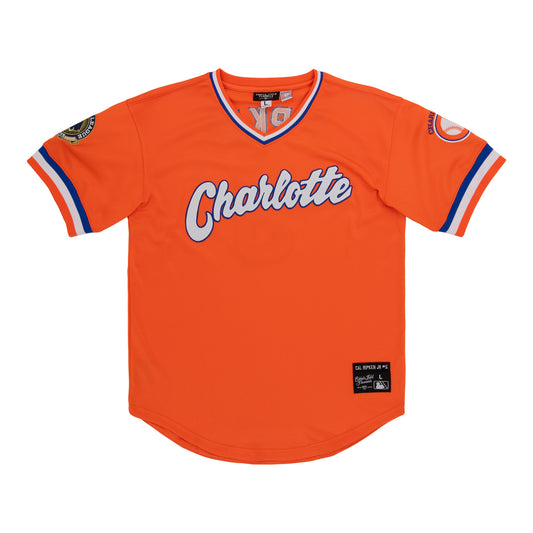 Charlotte Orioles EFF MiLB Vintage V-Neck Baseball Jersey