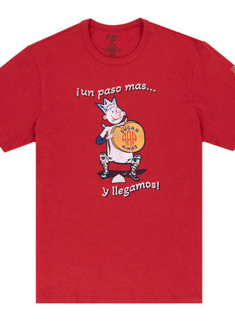 The Havana Sugar Kings EFF MiLB Vintage T-Shirt by Ebbets Field Flannels features a cartoon character with Sugar Mama candy and “¡Un paso mas… y llegamos!” on premium cotton, plus a small graphic on the left sleeve.