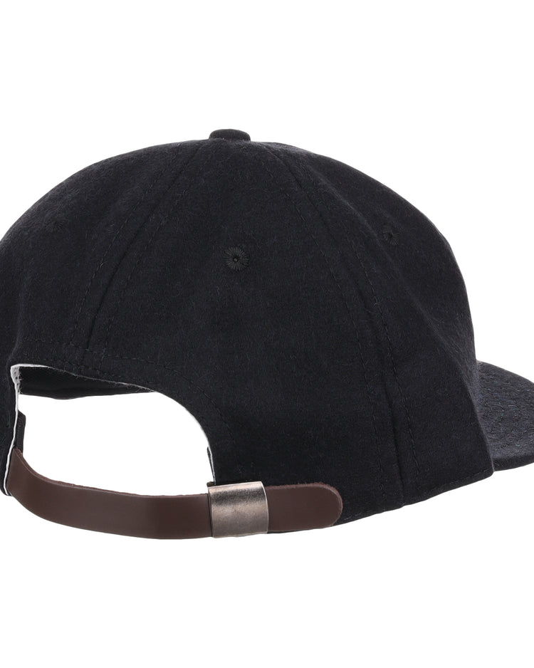 The Salt Lake City Bees Vintage Ballcap by EFF, shown from the back with a brown adjustable strap and metallic buckle, is ideal for classic style fans or Pacific Coast League enthusiasts.