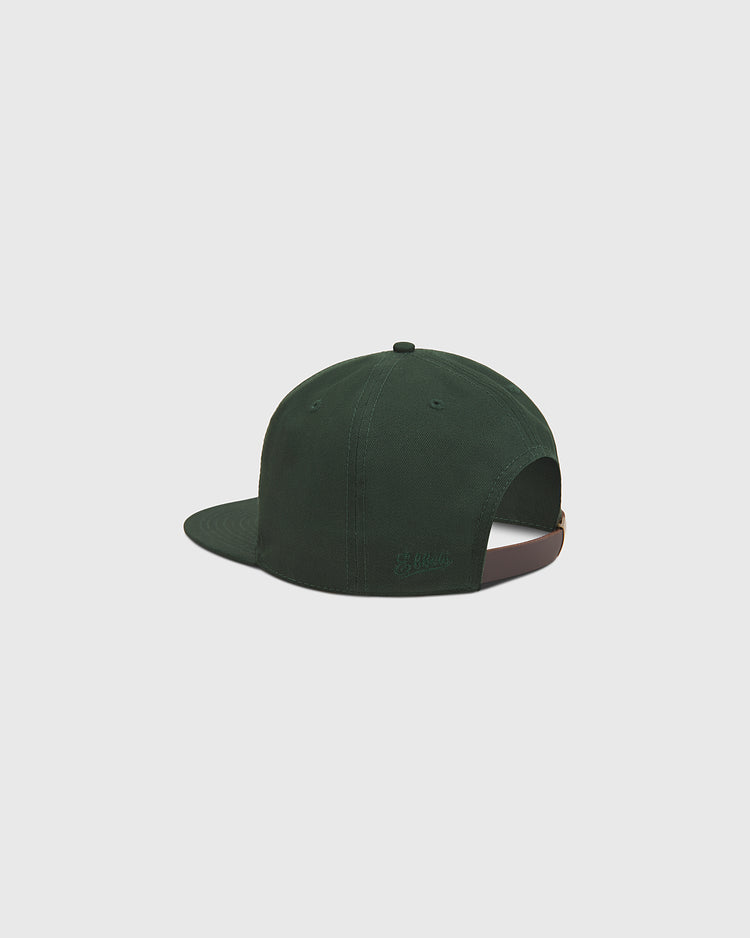 The Ebbets Field Grateful Dead Lightning Bolt Cotton Twill Ballcap is shown from the back, highlighting its adjustable strap and flat brim against a plain light gray background.