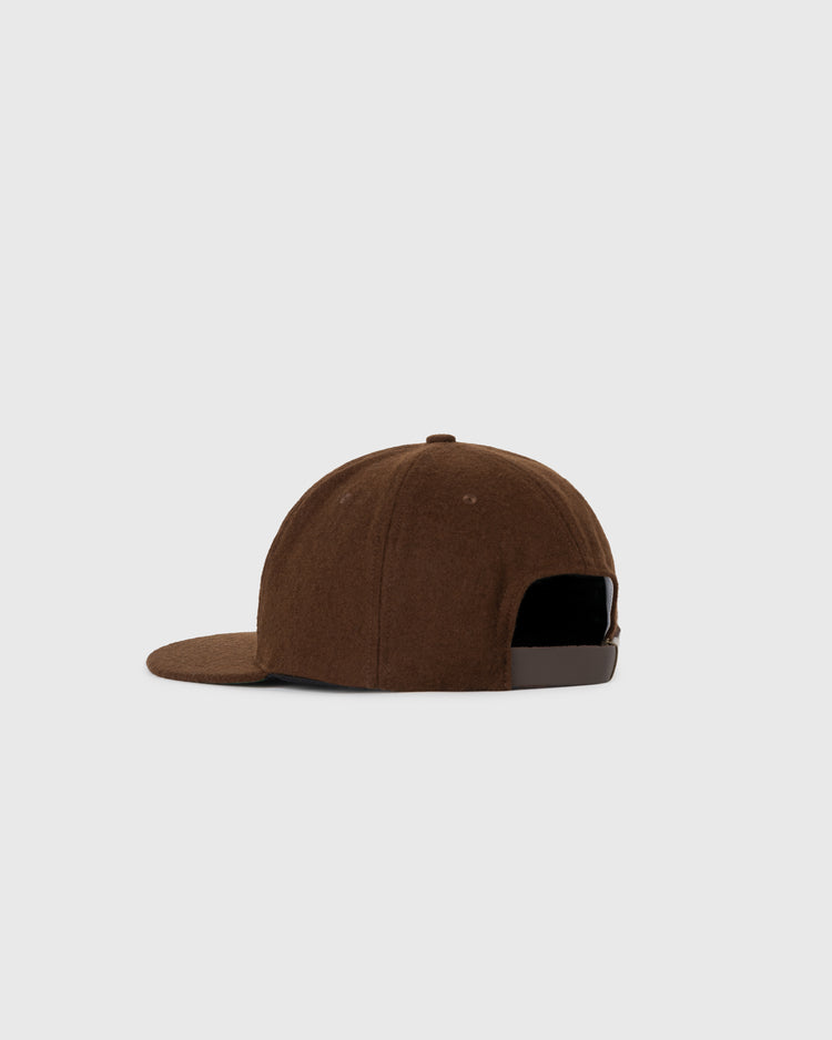 The EFF Cordoba Cafeteros 1978 Authentic Wool Ballcap in brown is shown from the back and side, featuring a curved brim and adjustable strap, set against a plain light gray background.