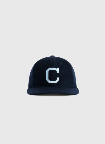 The EFF Columbia University 1960 Authentic Wool Ballcap in navy features a large white C logo on the front, shown on a plain light gray background—perfect for true fans.