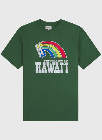 Show your team spirit with the University of Hawaii Rainbow Warriors Short Sleeve Graphic T-Shirt by Ebbets Field, featuring a UH graphic and rainbow—an ideal pick for fans of the Rainbow Warriors.