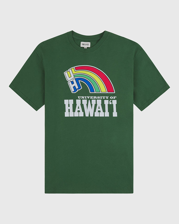 Show your team spirit with the University of Hawaii Rainbow Warriors Short Sleeve Graphic T-Shirt by Ebbets Field, featuring a UH graphic and rainbow—an ideal pick for fans of the Rainbow Warriors.