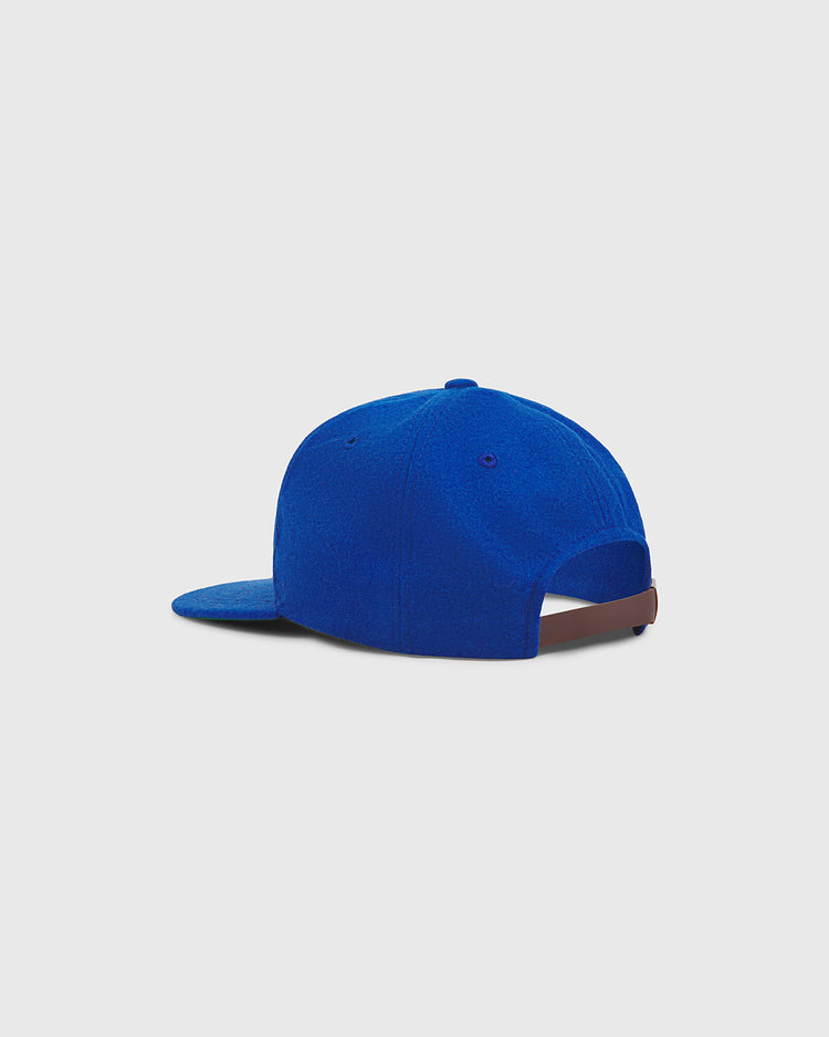Detroit Stars 1959 Authentic Wool Ballcap in blue wool with a brown leather strap back.