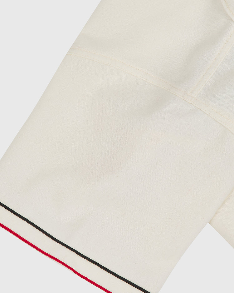 Off-white Chicago American Giants 1935 Authentic Wool Home Jersey with a black and red stripe at the cuff.