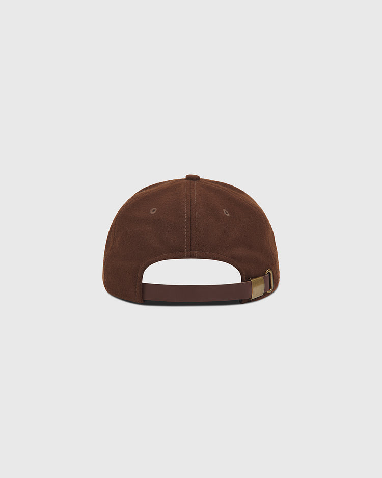 An Ebbets Field Salt Lake City Bees 1959 Wool Ballcap, inspired by the classic styles of the Pacific Coast League team, is shown from the back with its adjustable strap and metal buckle visible against a plain, light background.