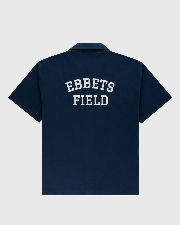 Ebbets Cotton Linen Grounds Crew Short Sleeve Workshirt