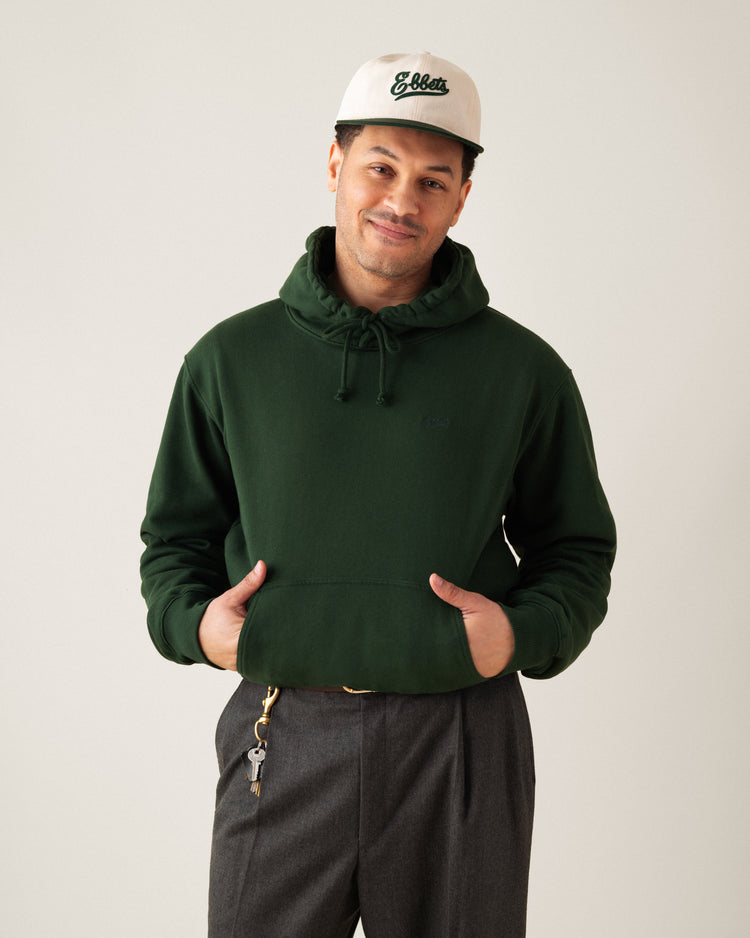 Ebbets Chest Logo Heavyweight Cotton Terry Pullover Hoodie