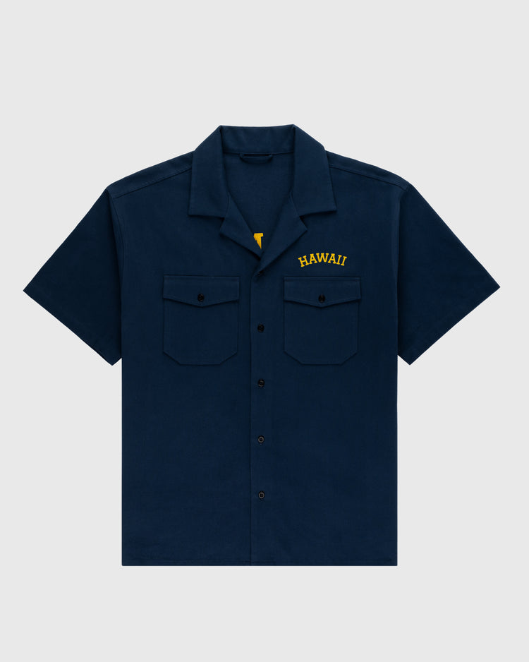 Hawaii Islanders (PCL) Cotton Linen Grounds Crew Short Sleeve Workshirt