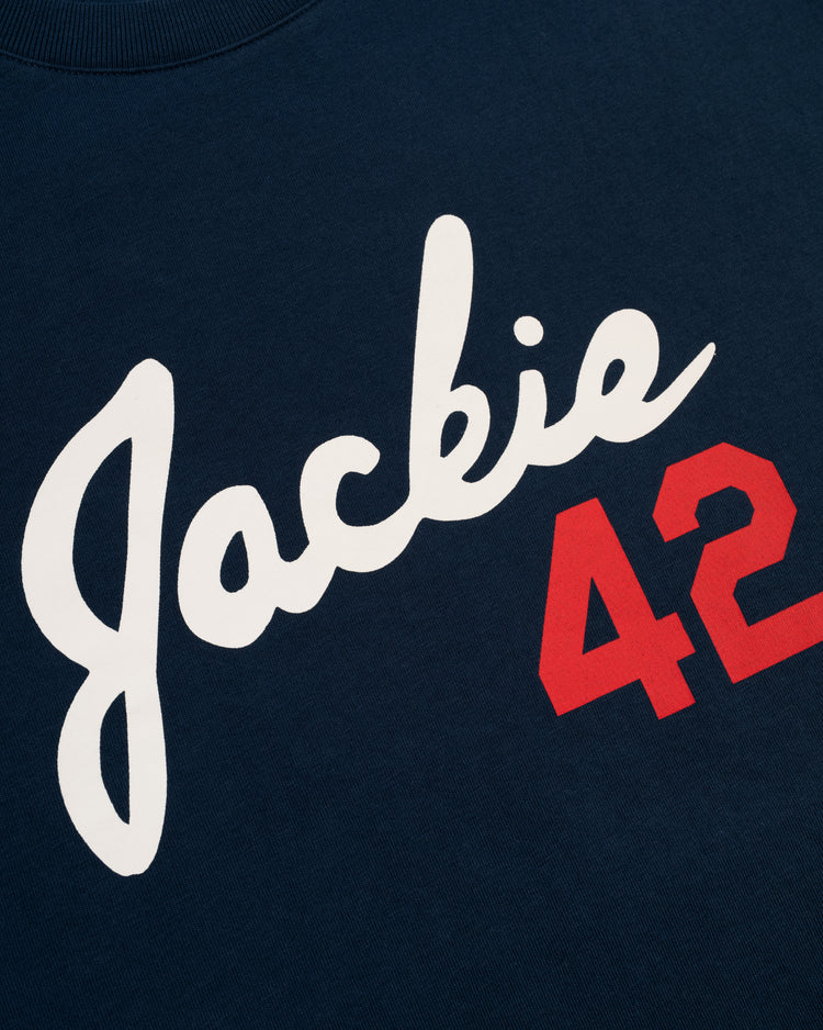 Jackie Robinson Script '42' Short Sleeve Tee