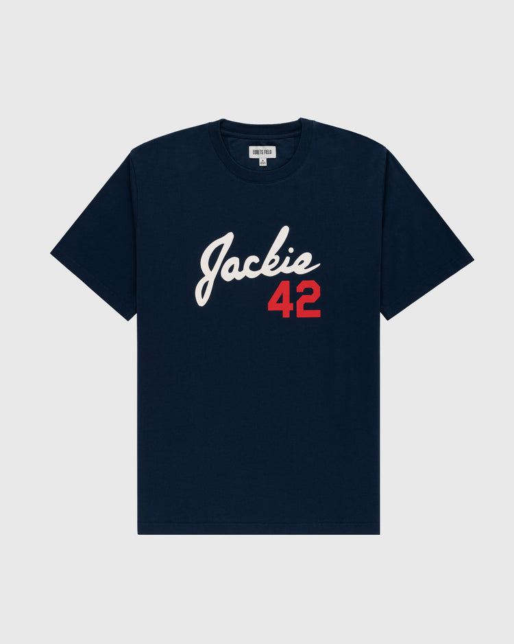 Jackie Robinson Script '42' Short Sleeve Tee